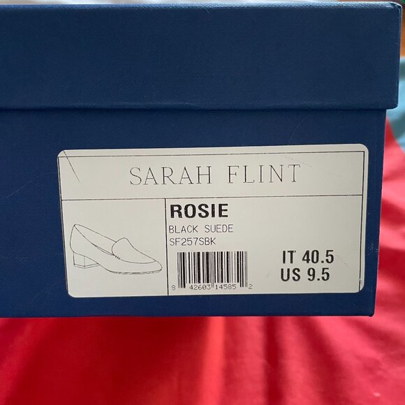 NIB SF257SBK Sarah Flint Rosie Heel Loafer in Black Suede - US 9.5 / IT 40.5 - Picture 9 of 9